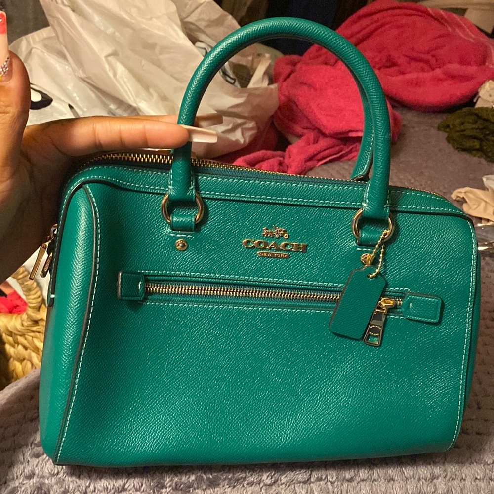 Coach green bag